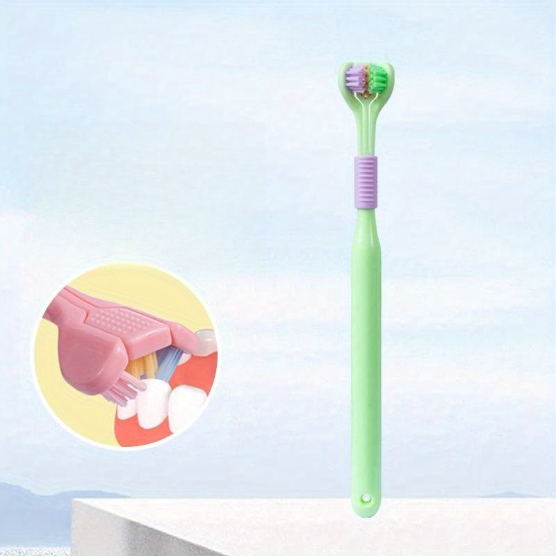 3D Three Sided Toothbrush PBT Ultra Fine Soft Hair Adult Toothbrushes