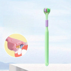 3D Three Sided Toothbrush PBT Ultra Fine Soft Hair Adult Toothbrushes