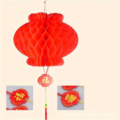 Chinese Year Thick Plastic Paper Lanterns Honeycomb Lanterns Folding Lanterns