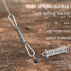 1pc Stainless Steel Spring High Strength Steel Spring For Camping Tent Rope