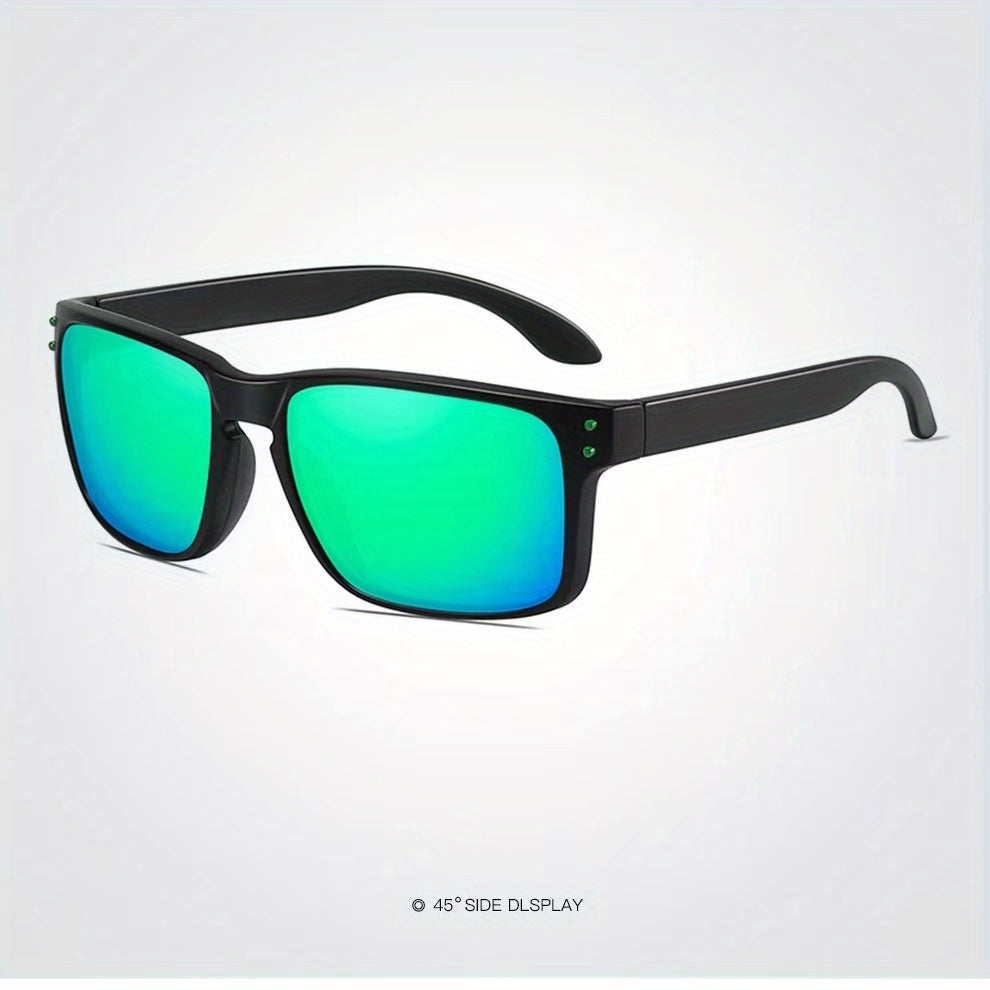 Men's Vintage Square Frame Polarized Sunglasses for Sports Fishing Driving