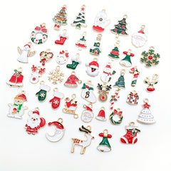 Christmas Snowman Hat Santa Claus Alloy Pendant DIY Accessories