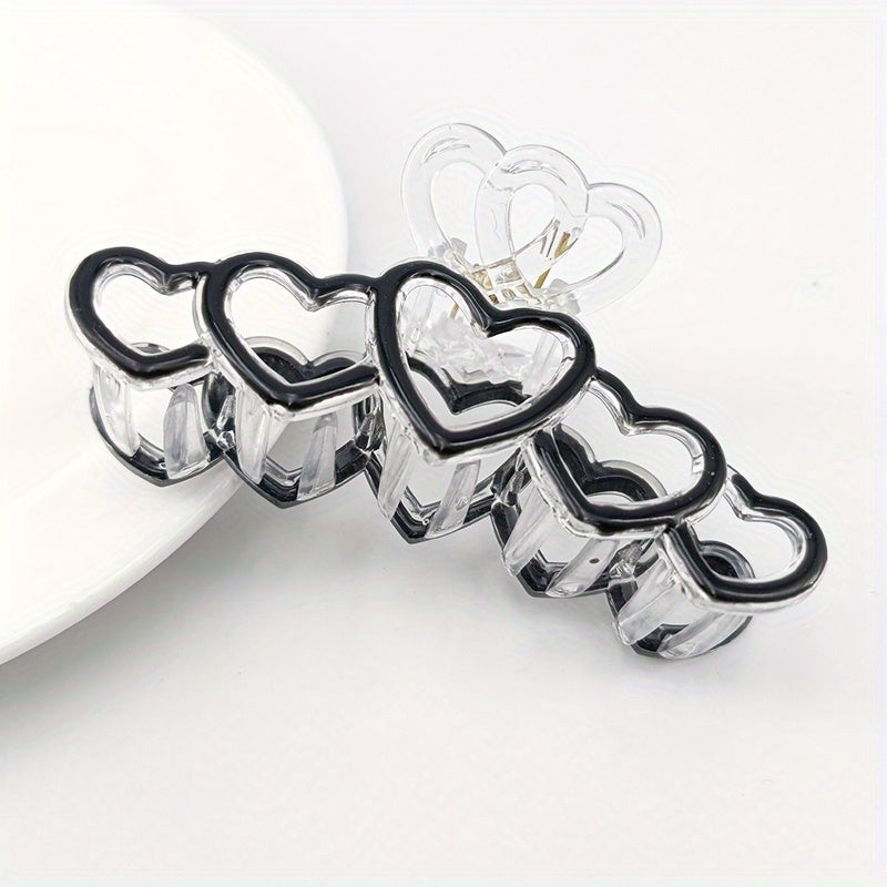 Heart Shape Hairclip Enamel Painted Hair Claw