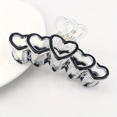 Heart Shape Hairclip Enamel Painted Hair Claw