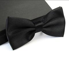 Formal Men's Adjustable Necktie Pure Wedding Bow Tie Monochrome Bow Tie