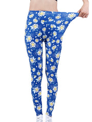 Women's Daisy Print Cropped Pants