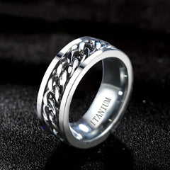 PANASH 8mm Titanium Steel Ring for Couples