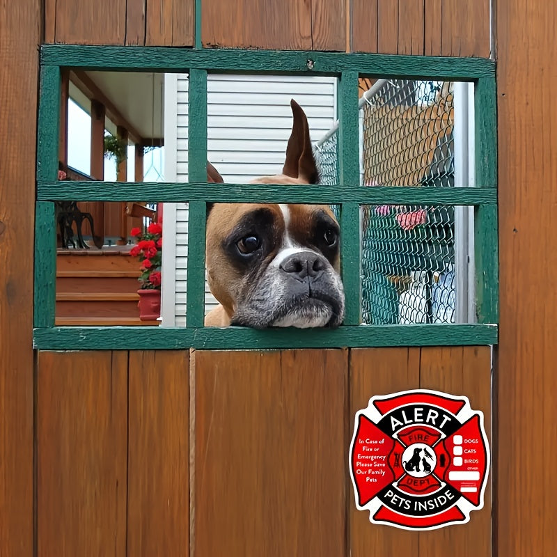 5 Pack Pet Alert Safety Fire Rescue Stickers Emergency Pet Interior Decal
