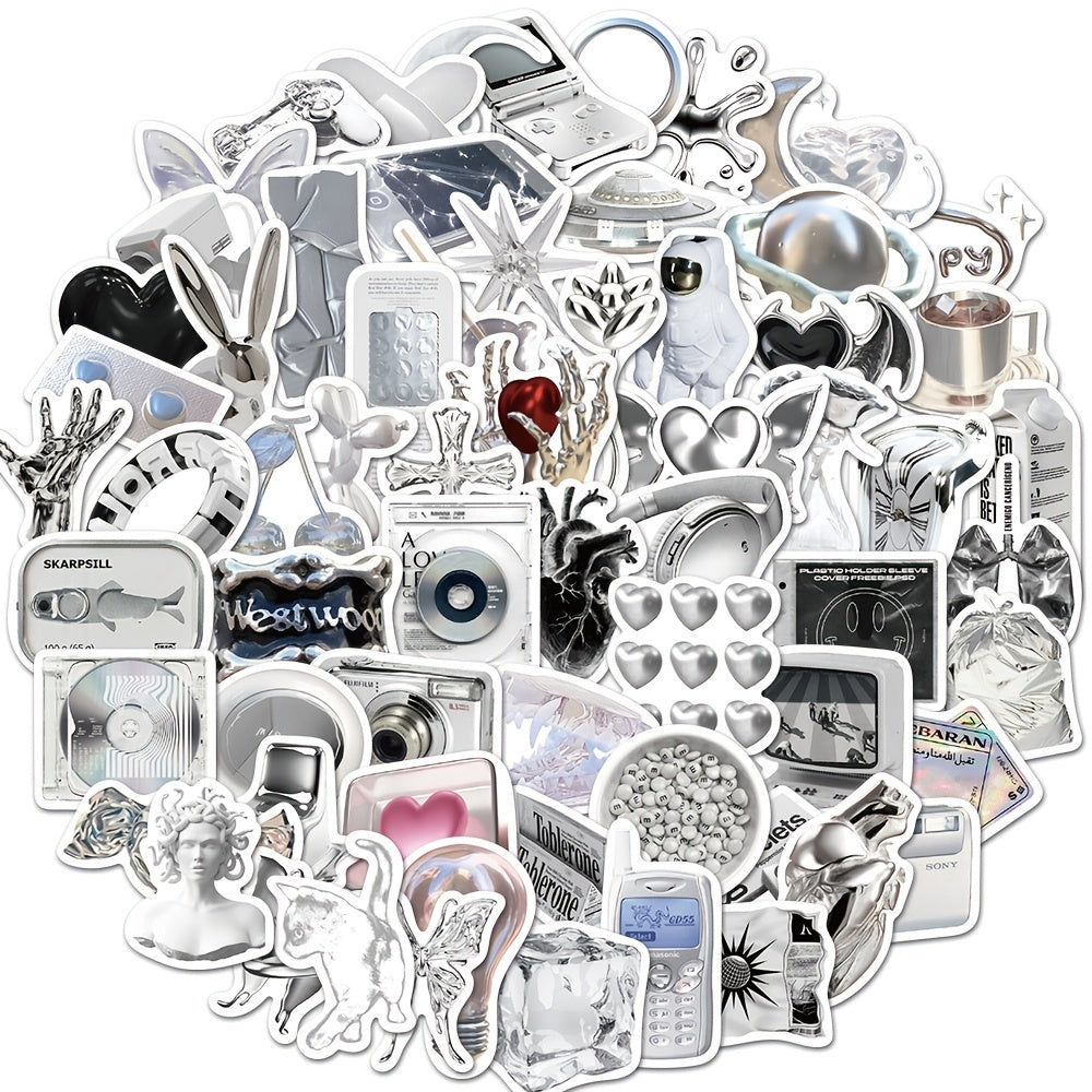 66pcs Sparkling Stickers for Phone Laptop Car Bike