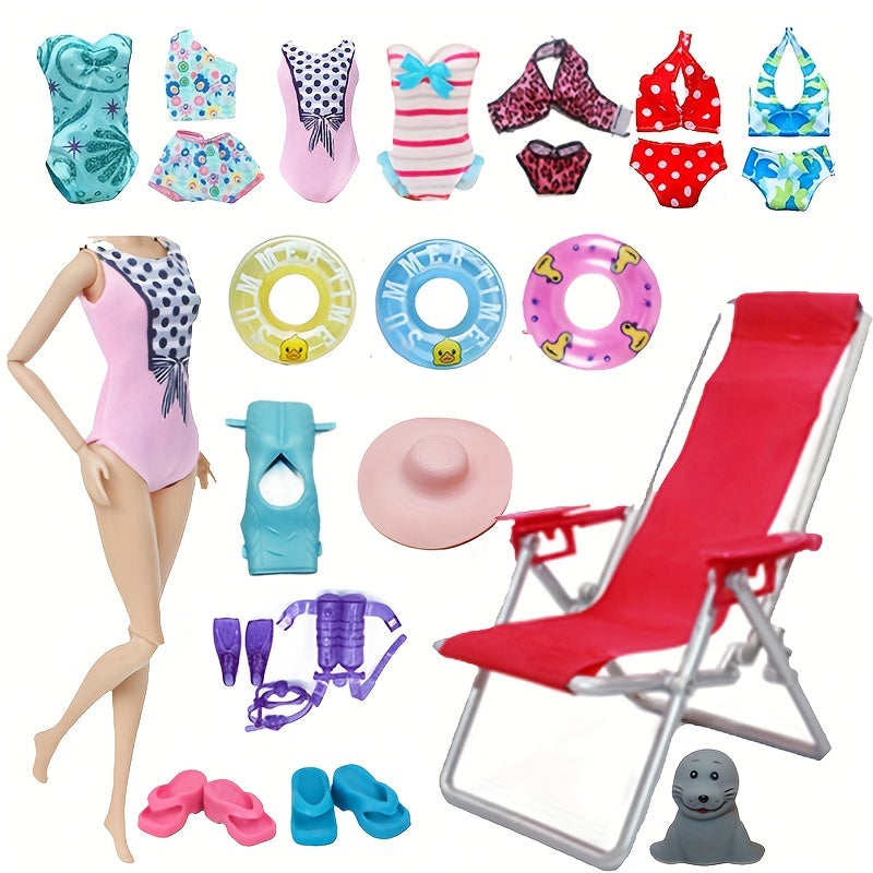 4Pcs Doll Swimwear Set Accessories For 11.5'' Dolls Girls Toys