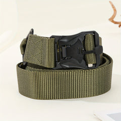 Tactical Belt Retractable Quick Release Plastic Buckle Braided Canvas Belts