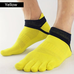 Men's 5 Finger Cotton Sports Socks Compression for Outdoor Activities