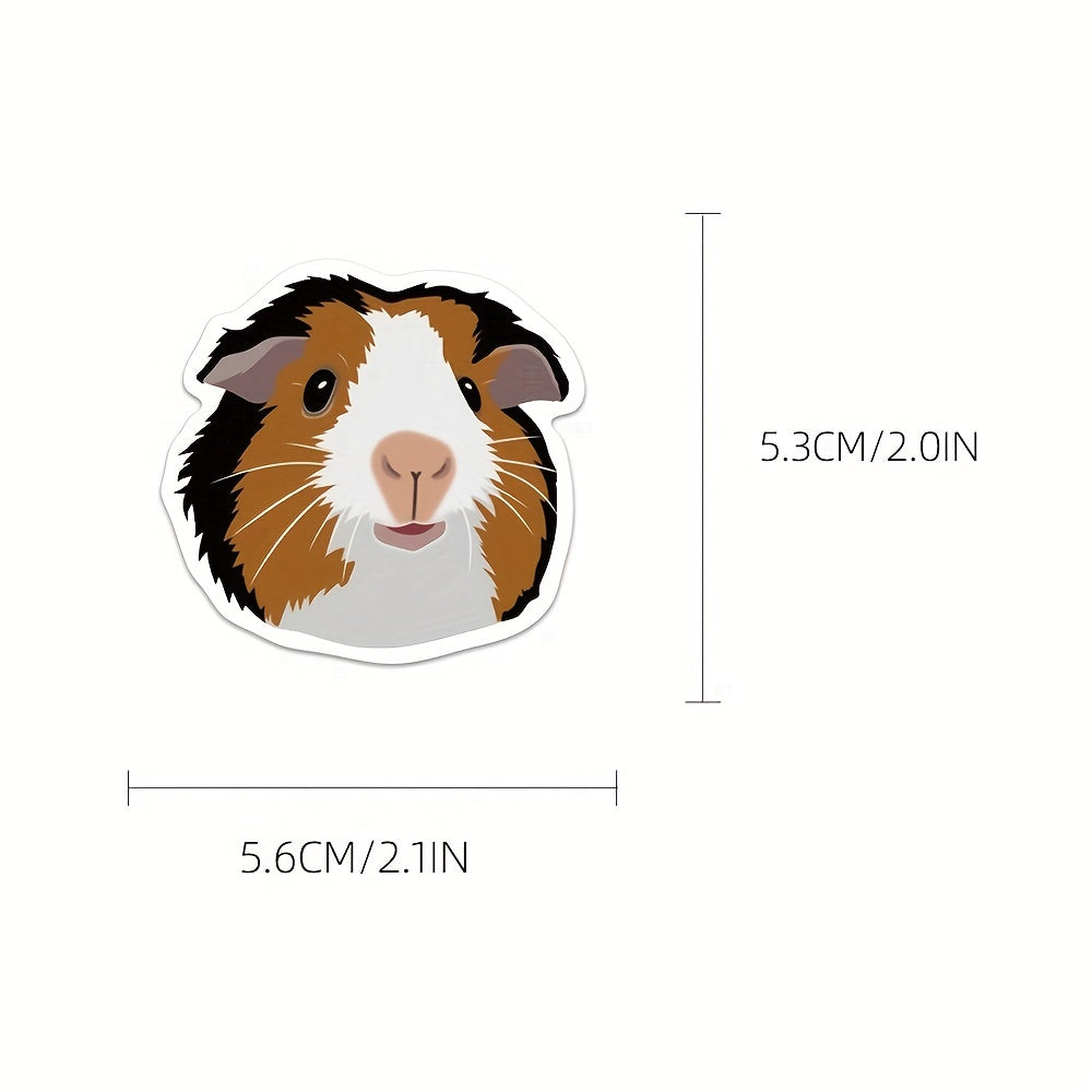 50pcs Cartoon Guinea Pig Stickers Waterproof Laptop Cup Phone Decoration