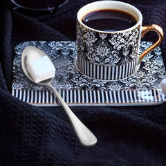 12PCS Small Appetizer Forks & Demitasse Spoons Stainless Steel Set