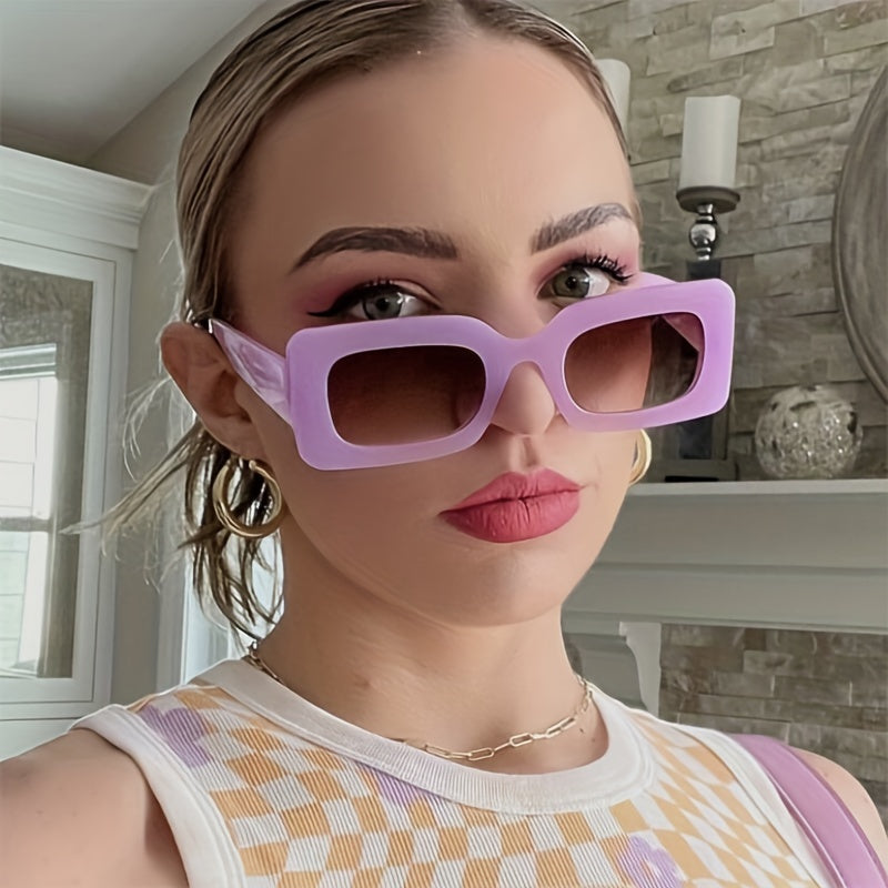 Y2K Rectangle Sunglasses Anti Glare UV400