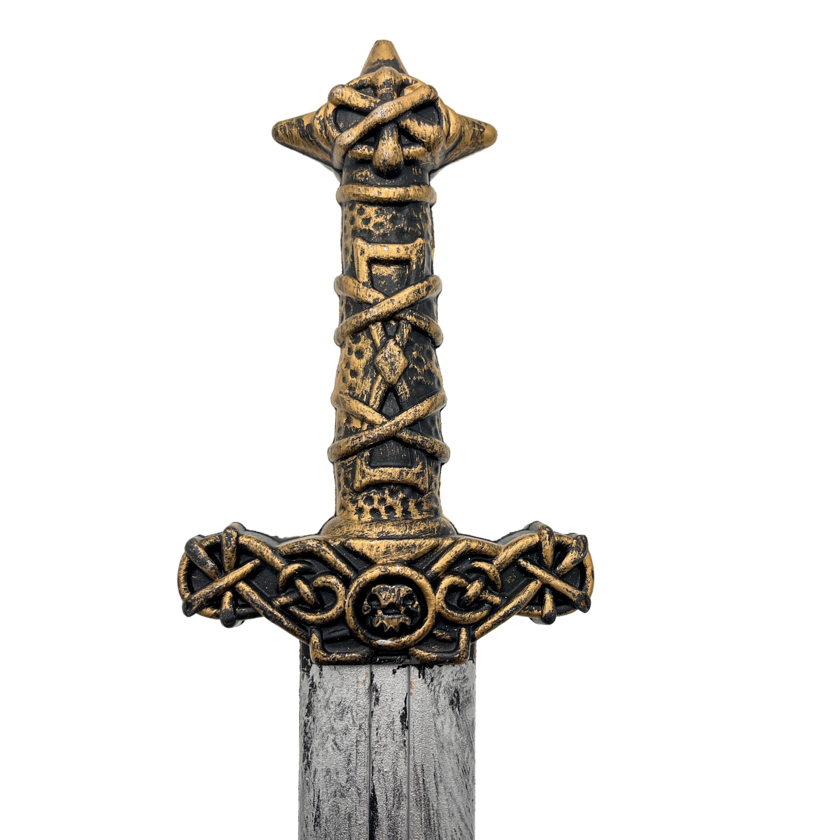 Plastic Sword with Intricate Crossguard for Cosplay Halloween Parties