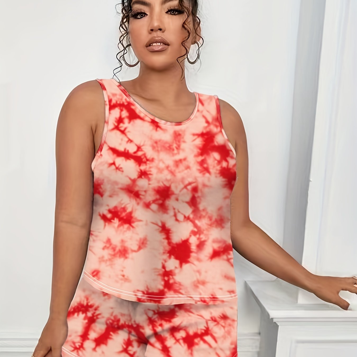  Tie Dye Tank Top & Pants Set for Women