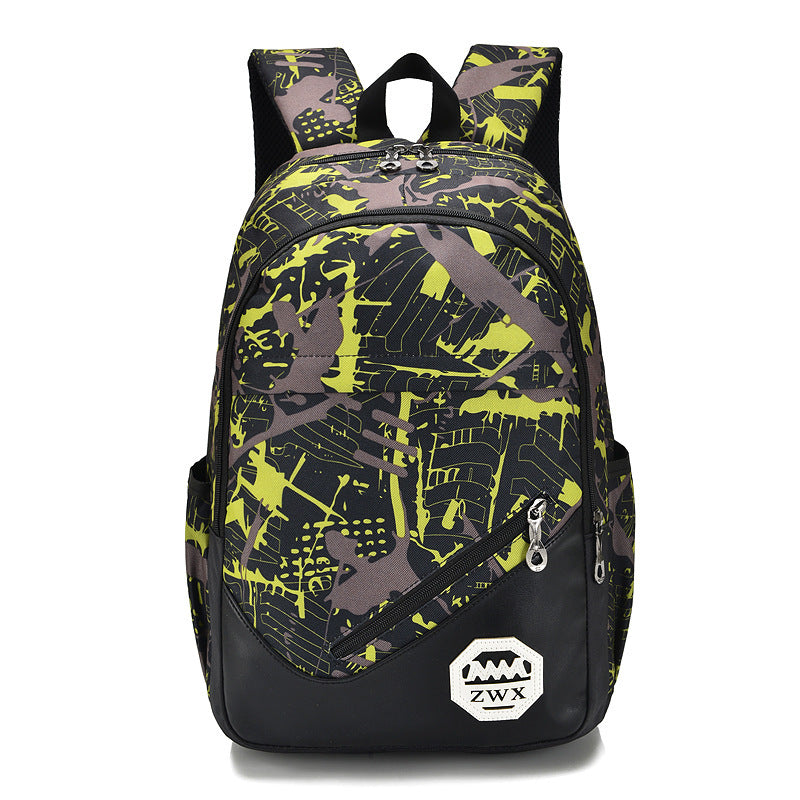 Men's Backpack Student Bag 3-Piece Set Outdoor Travel Mountaineering Bag
