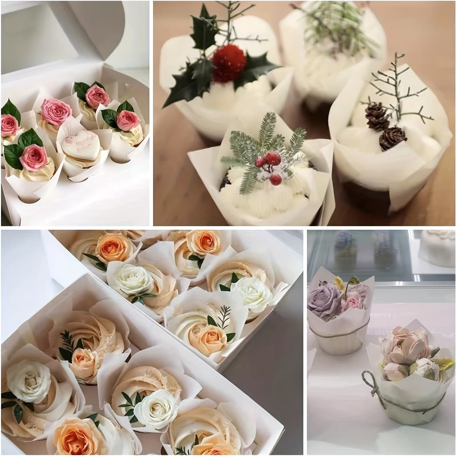 100pcs Newspaper Baking Cups for Cupcakes Muffins