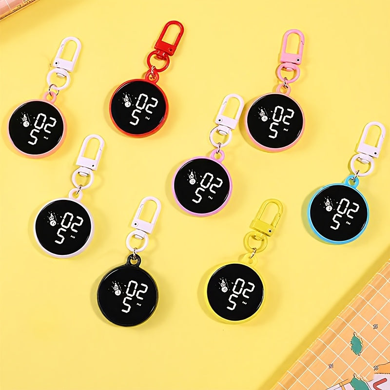 Kids LED Digital Pocket Watch with Date Display - Compact Electronic Clock