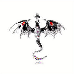 Enamel Fly Dragon Brooch Animal Pin Jewelry Couple Brooch Accessories