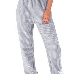  High Rise Jogger Trousers Elastic Waist Solid Women's Casual Pants