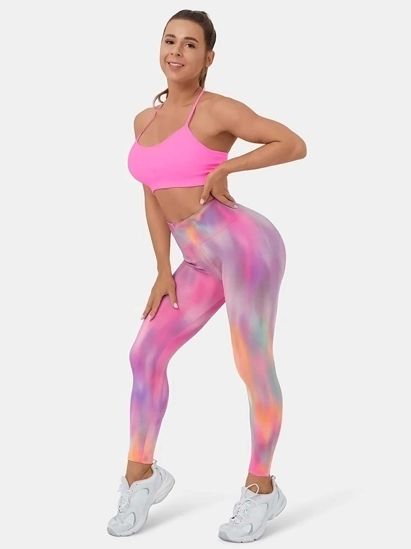  Tie Dye High Waisted Yoga Leggings