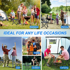 Portable Folding Stool with Carry Bag for Outdoor Activities