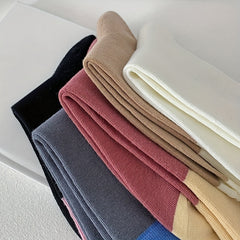 5 Pairs Colorblock Socks Breathable Mid Tube Women's Stockings