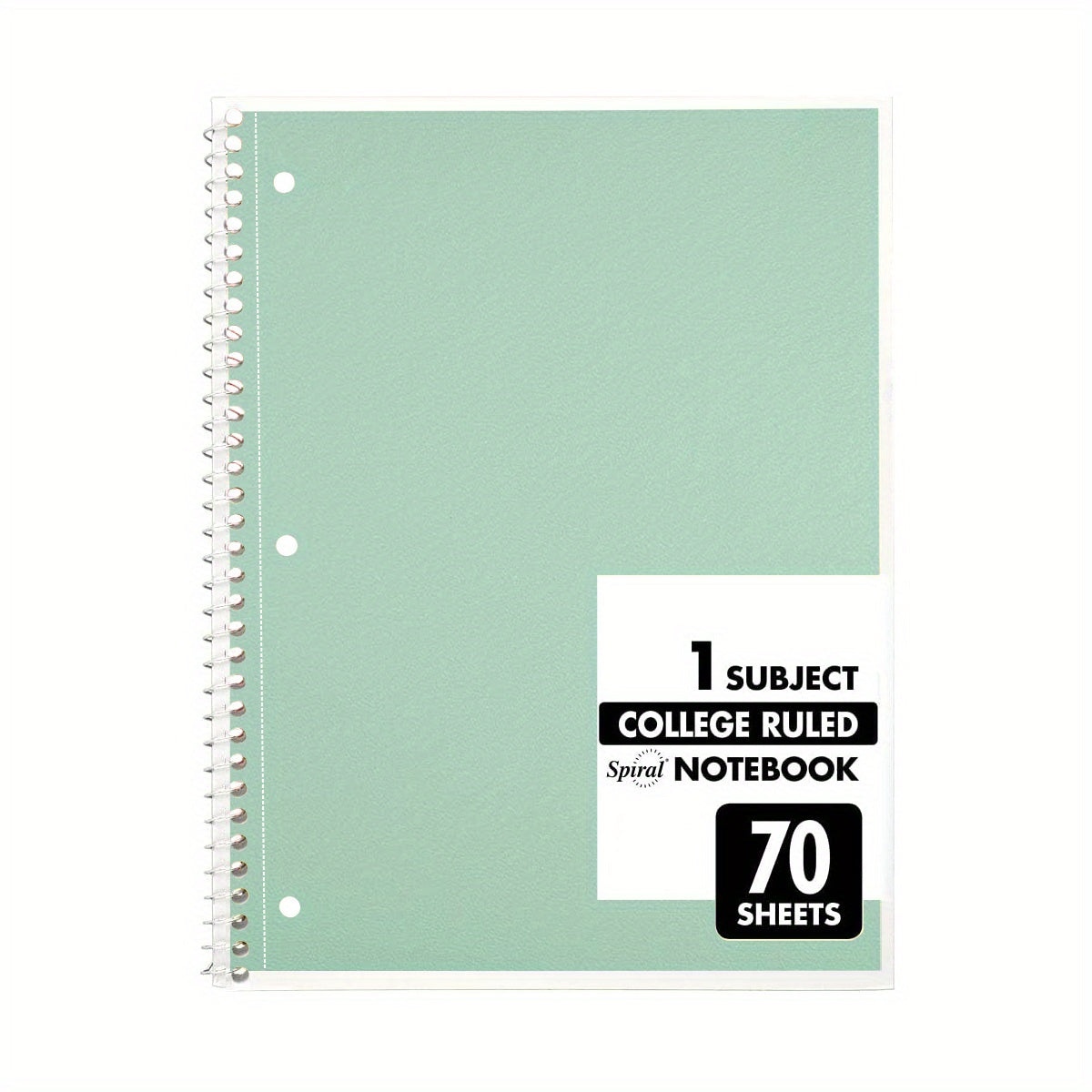 1pc Spiral Notebook 1 Subject College Ruled Paper 70 Sheets