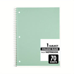 1pc Spiral Notebook 1 Subject College Ruled Paper 70 Sheets