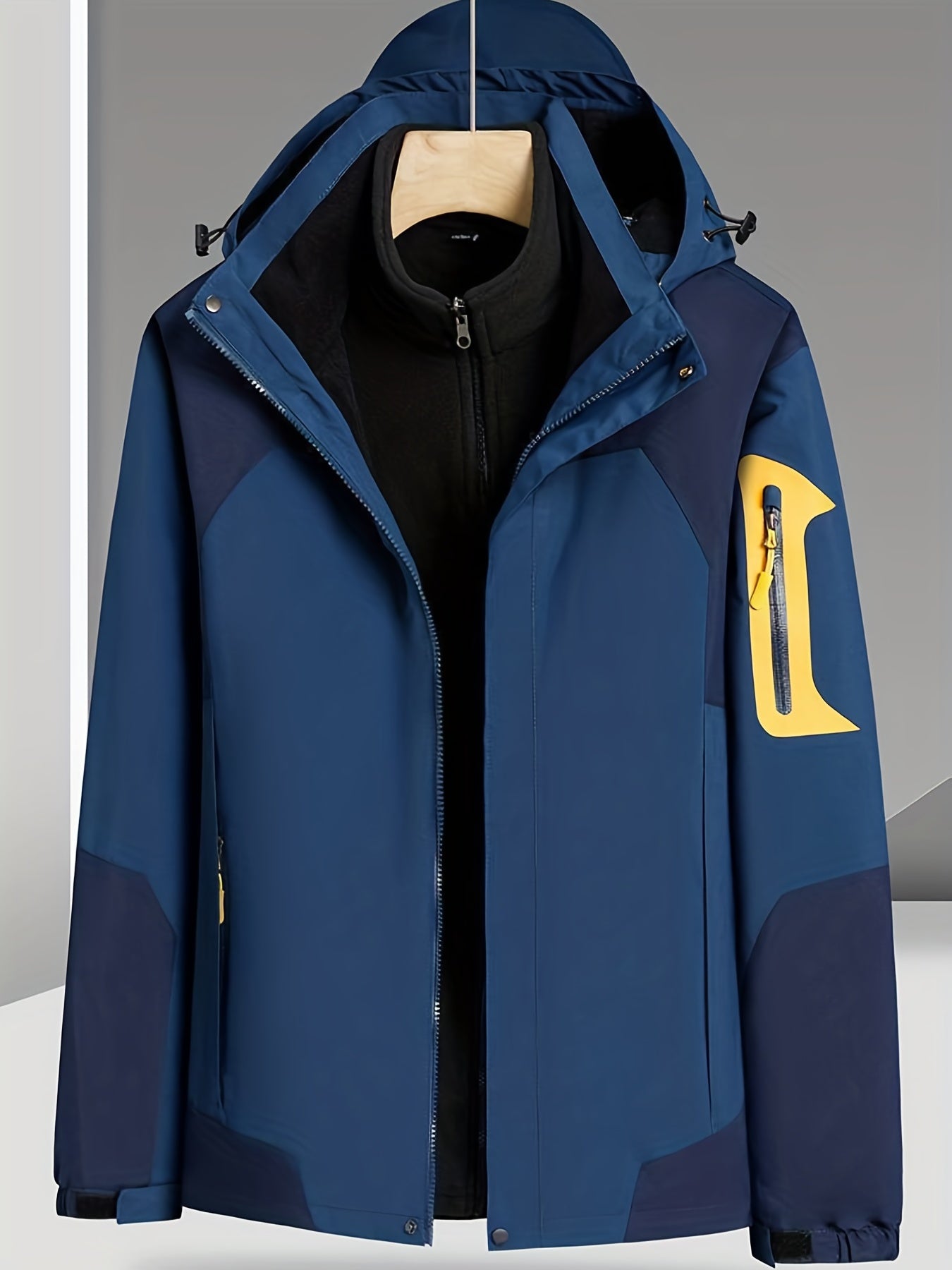 Men's Waterproof Windbreaker Jacket Sherpa Lined Coat