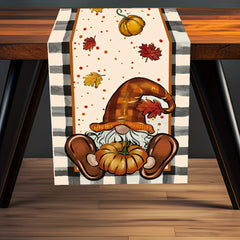 Thanksgiving Theme Fall Series Table Runner Polyester Tablecloth