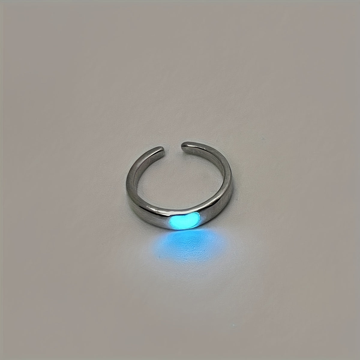 Love Luminous Ring Live Mouth Adjustable Couple Ring