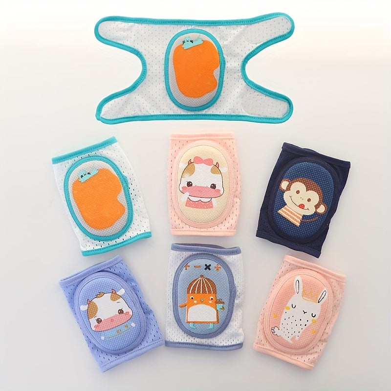 Adjustable Knee & Elbow Pads for Crawling in Pink Navy