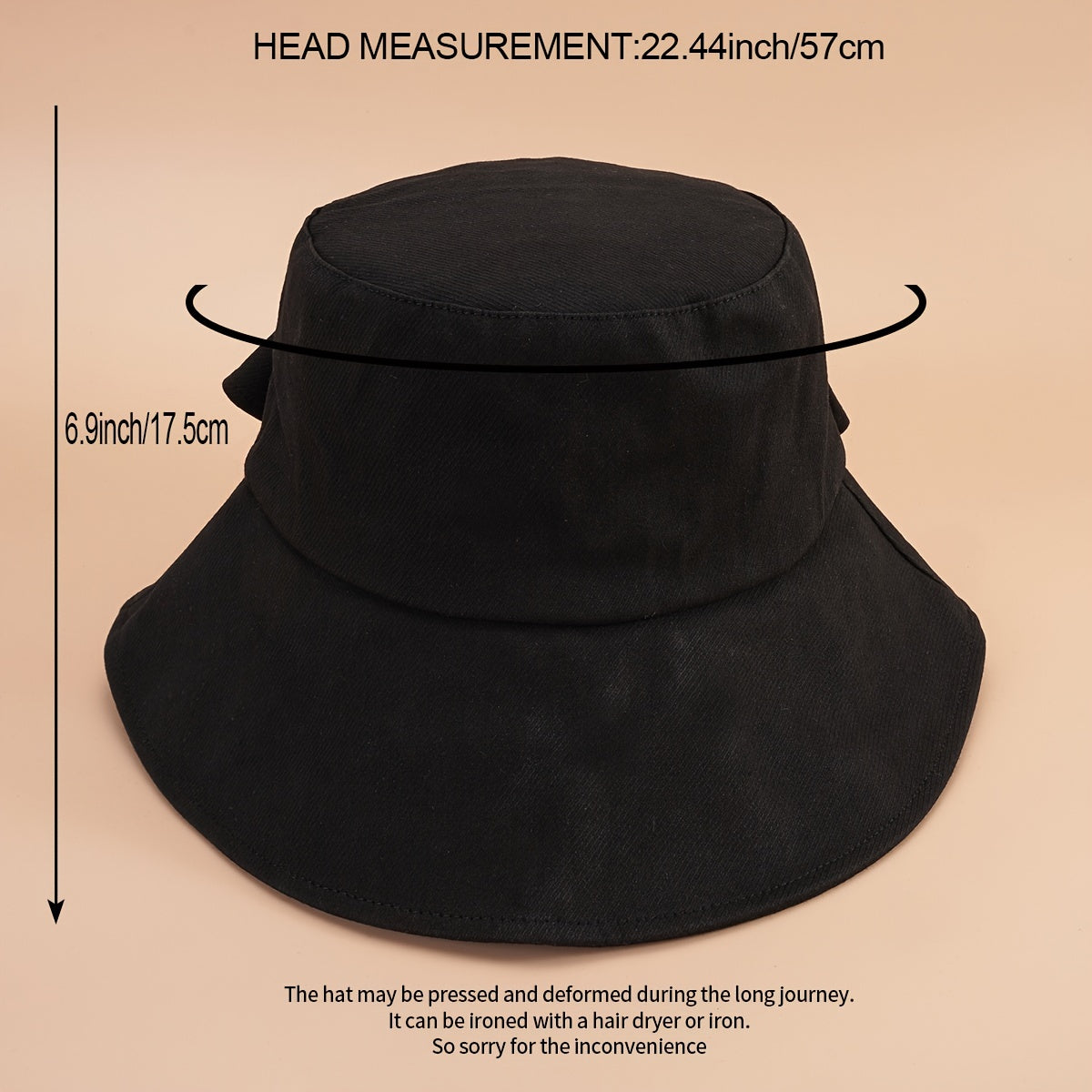 Irregular Bowknot Brim Bucket Hat Candy Women's UV Protection Sun Hats