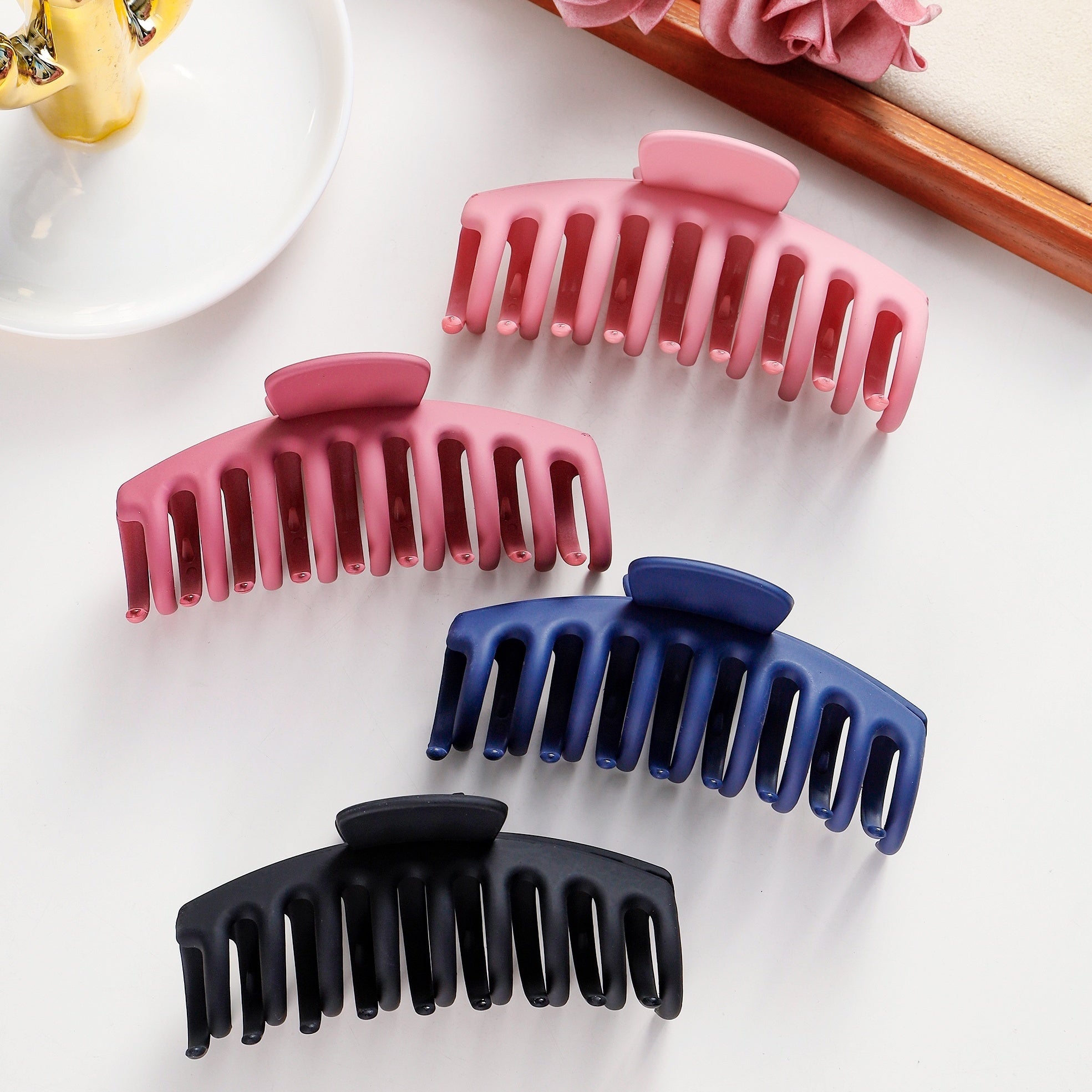 4 Large Hair Claw Clips Non-slip Strong Hold Jaw Clip Hair