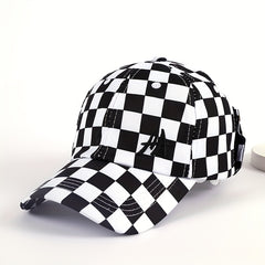 Plaid Baseball Cap Lightweight Adjustable Sun Hats Unisex Casual Dad Hats