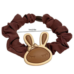Rabbit Bunny Hair Ties Scrunchie Ponytail Holder for Women Girls