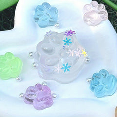 6pcs Glow in the Dark Cat Paw Stress Relief Toys Halloween Party Favors