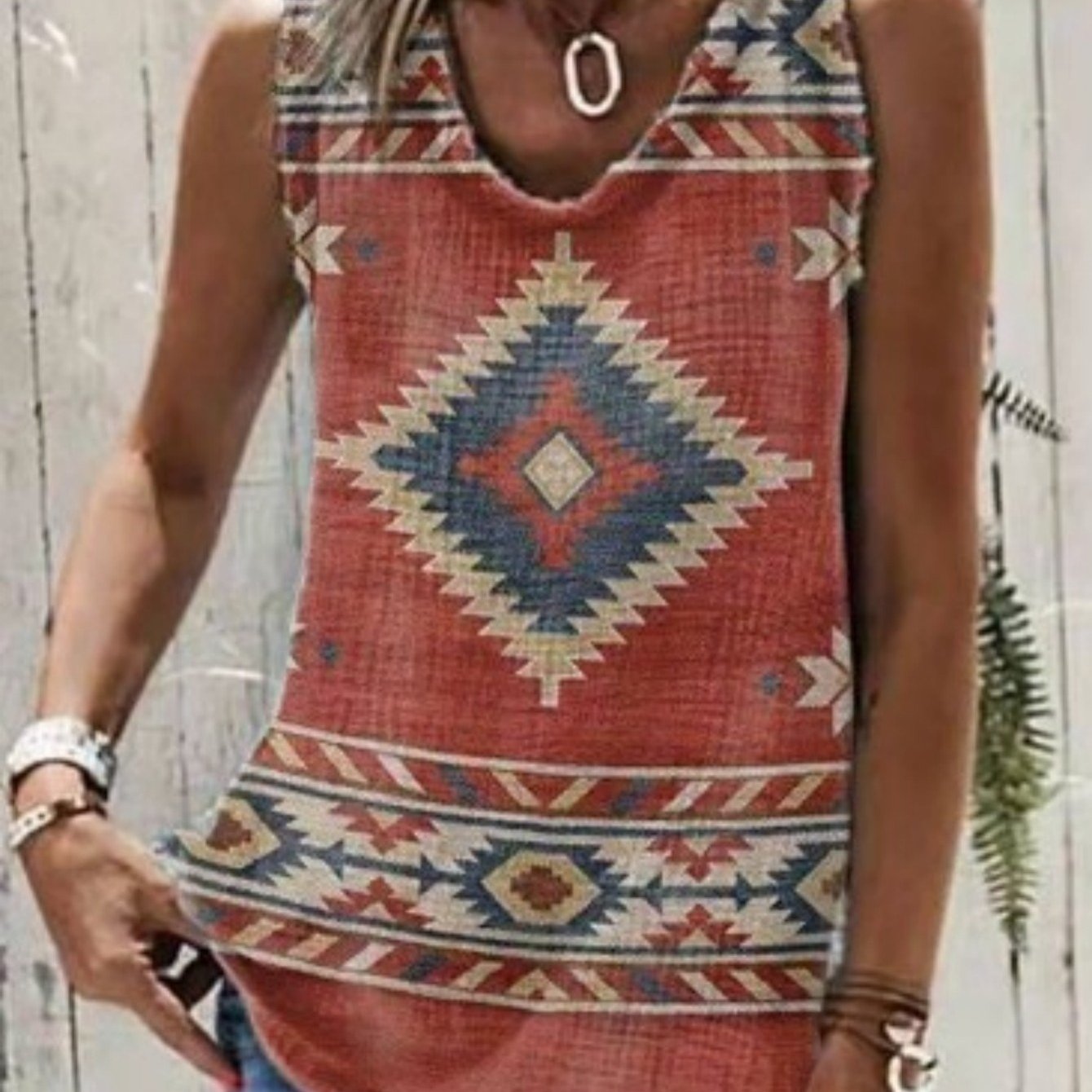 Women's Printed Sleeveless Tank Top