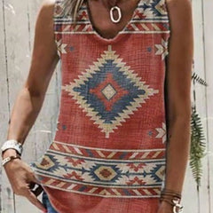 Women's Printed Sleeveless Tank Top