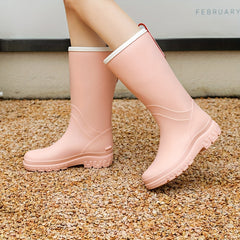 Women's High Tube Rain Boots Waterproof Anti Slip Work Shoes