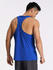 Men's Solid Tank Top Quick Dry Stretch Sleeveless Shirt