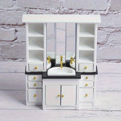 1:12 Dollhouse Bathroom Sink Cabinet Mini Kitchen Furniture Decor