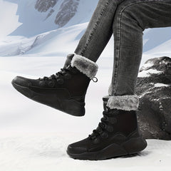 Women's Snow Boots Warm Slip On Platform Boots Comfortable Walking Shoes