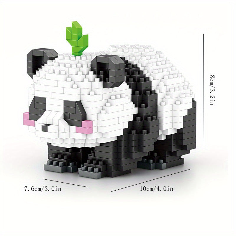14 Styles Panda Orchid Flower Building Blocks Model Bricks Toy