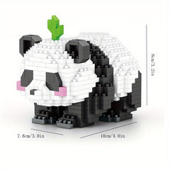 14 Styles Panda Orchid Flower Building Blocks Model Bricks Toy