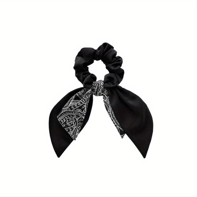 Bow Decor Scarf Scrunchies Candy Hair Rope Sweet Hair Ring