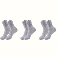 3 Pairs Diabetic Socks Non Binding Wide Top Moisture